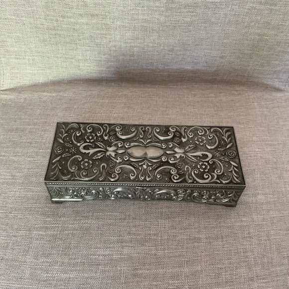 Vintage Godinger Silver Plated Ornate Jewelry Box - Picture 1 of 4